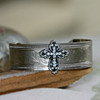 ART-132 Cross with Swarovski Crystals Cuff Bracelet