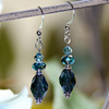 ART-211E Matching Blue Crystal drop Earrings