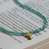 IS-667 Dainty beaded cross Necklace, Great piece!