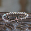 IN-102 Crystal AB Jeweled Cross Bracelet