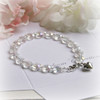 CJ-340-6 6" Crystal AB Child Bracelet with Puff Heart Charm