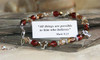 IN-228 Christian bracelet burgandy