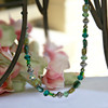 IS-418 Great Green tones Crystals and more Necklace