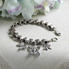 IS-692  Vintage style Charm Bracelet with Butterflies and Dragonfly