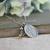 IN-512  St. Benedict Oval Medal Necklace