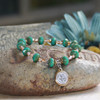 IN-140  St. Benedict Turquoise Crystal Bracelet