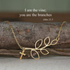 IN-522G I am the Vine... Gold Finish Necklace