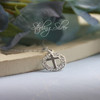 STG-53  Sterling Silver Cross in Circle of Lace