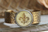 ART-106 Fleur de Lis cuff bracelet-4