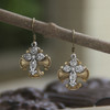 IN-49  Vintage Style Cross Earrings