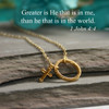 IN-538G  Trendy with a message Necklace Gold Finish