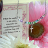 CJ-489  Rainbow Cross Necklace