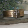 ART-142  Filagree Vintage Style Curcifix Cuff Bracelet