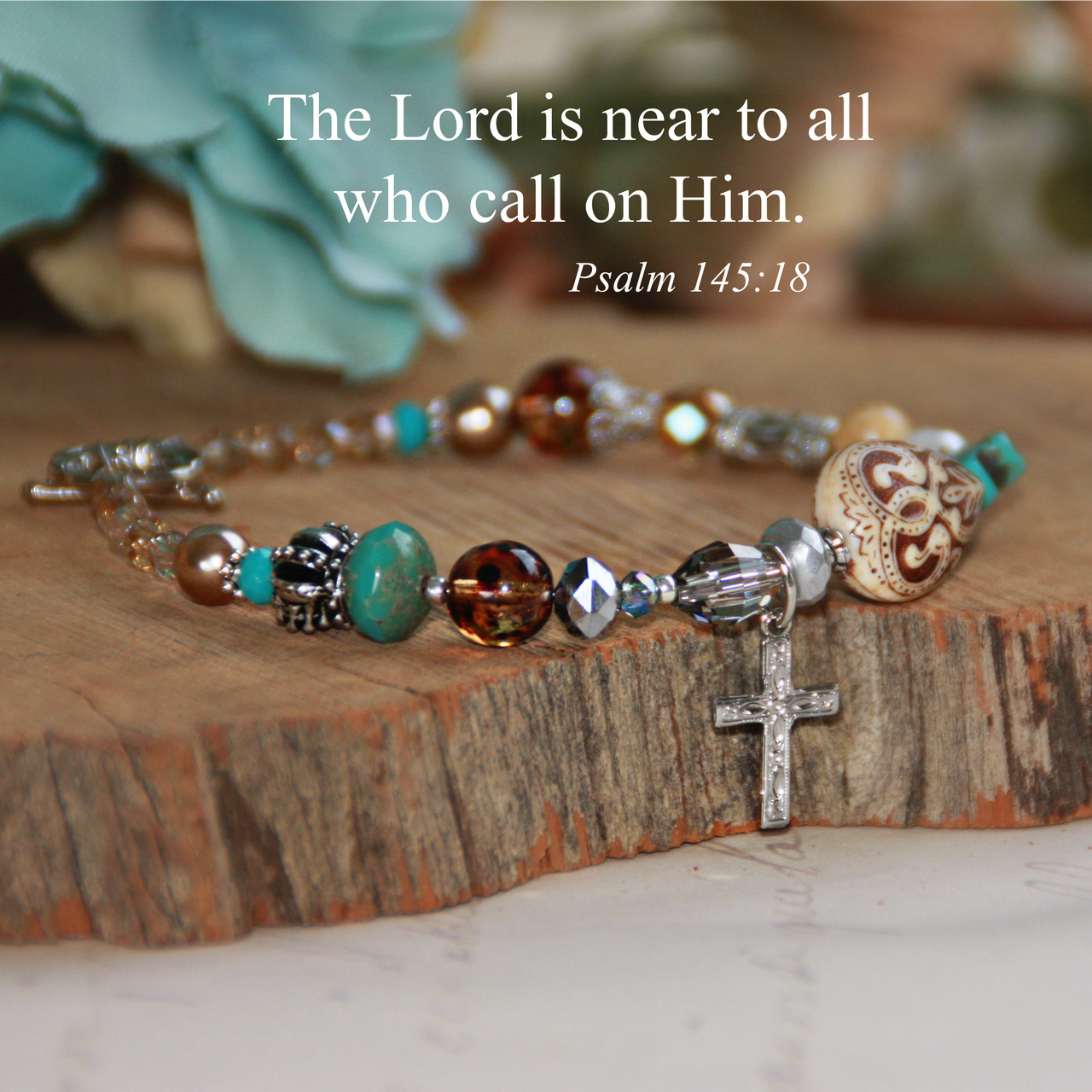 IN-185  The Lord is near to all who call on Him Bracelet