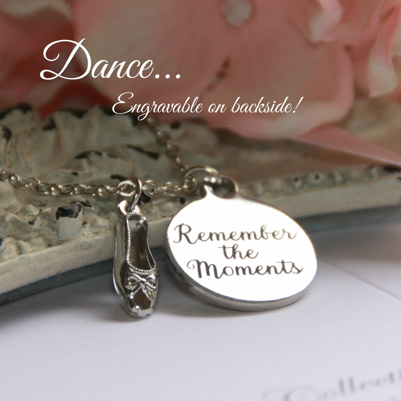 CJ-536  Remember the Moments Dance Charm Necklace