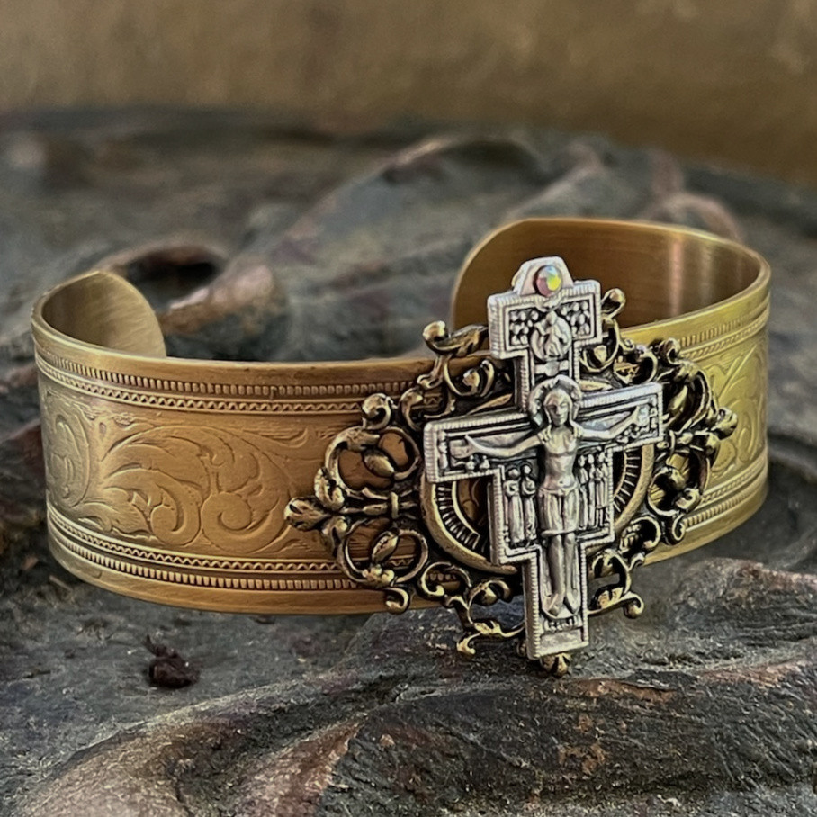 ART-158   San Damiano Cross Cuff Bracelet