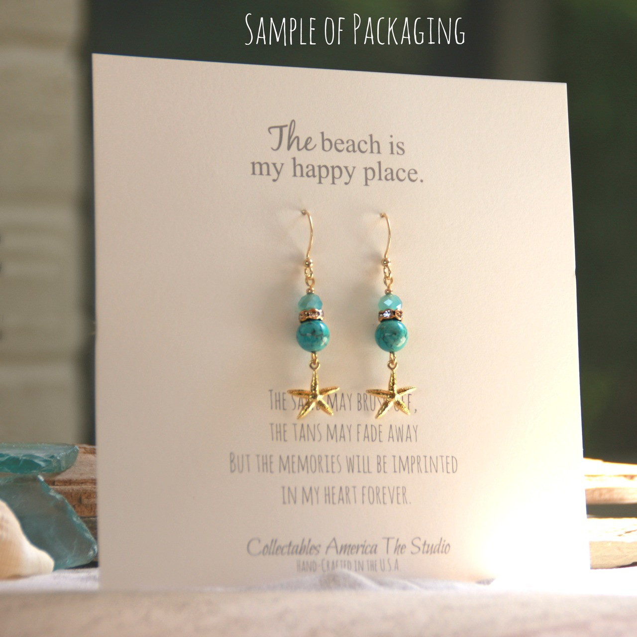 OC-10G  In Style Starfish Bar Necklace Gold finish