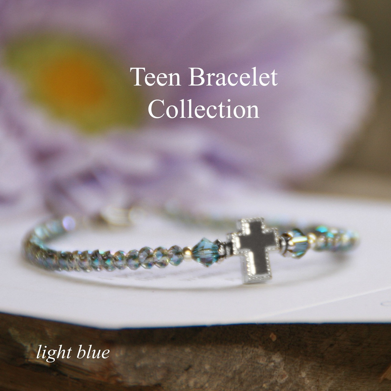 TN-3  Teen Prayer Bracelet-Blue