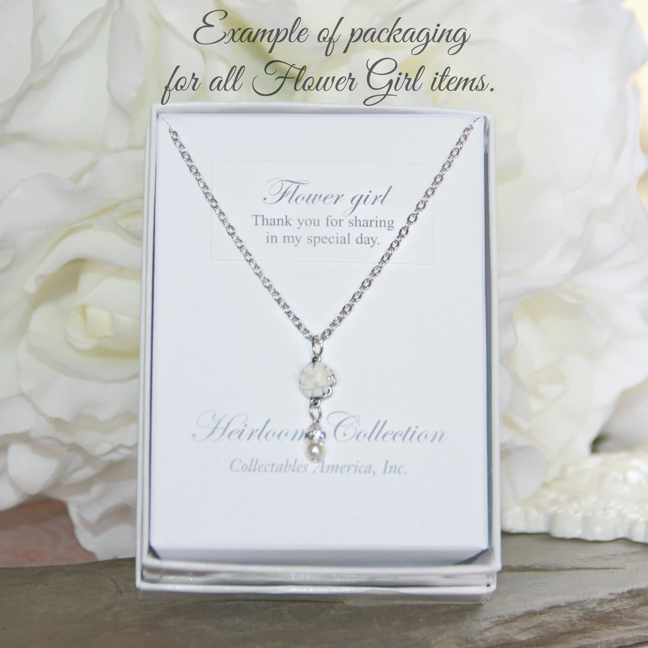 CJ-160-6  Flower Gril 6" Bracelet with Heart Locket