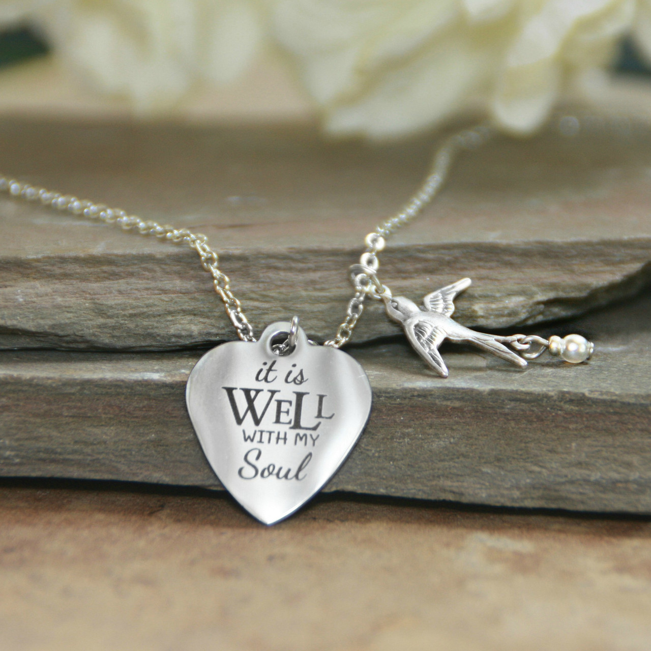 IN-619  It is Well with My Soul Necklace