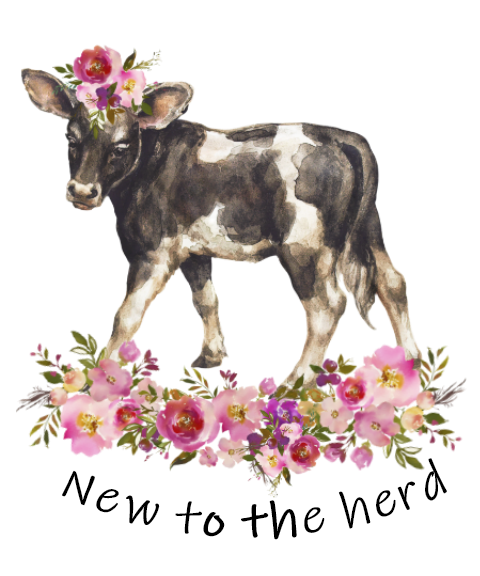 00-45  New to the Herd Onesie 3-6 months (no crystals)