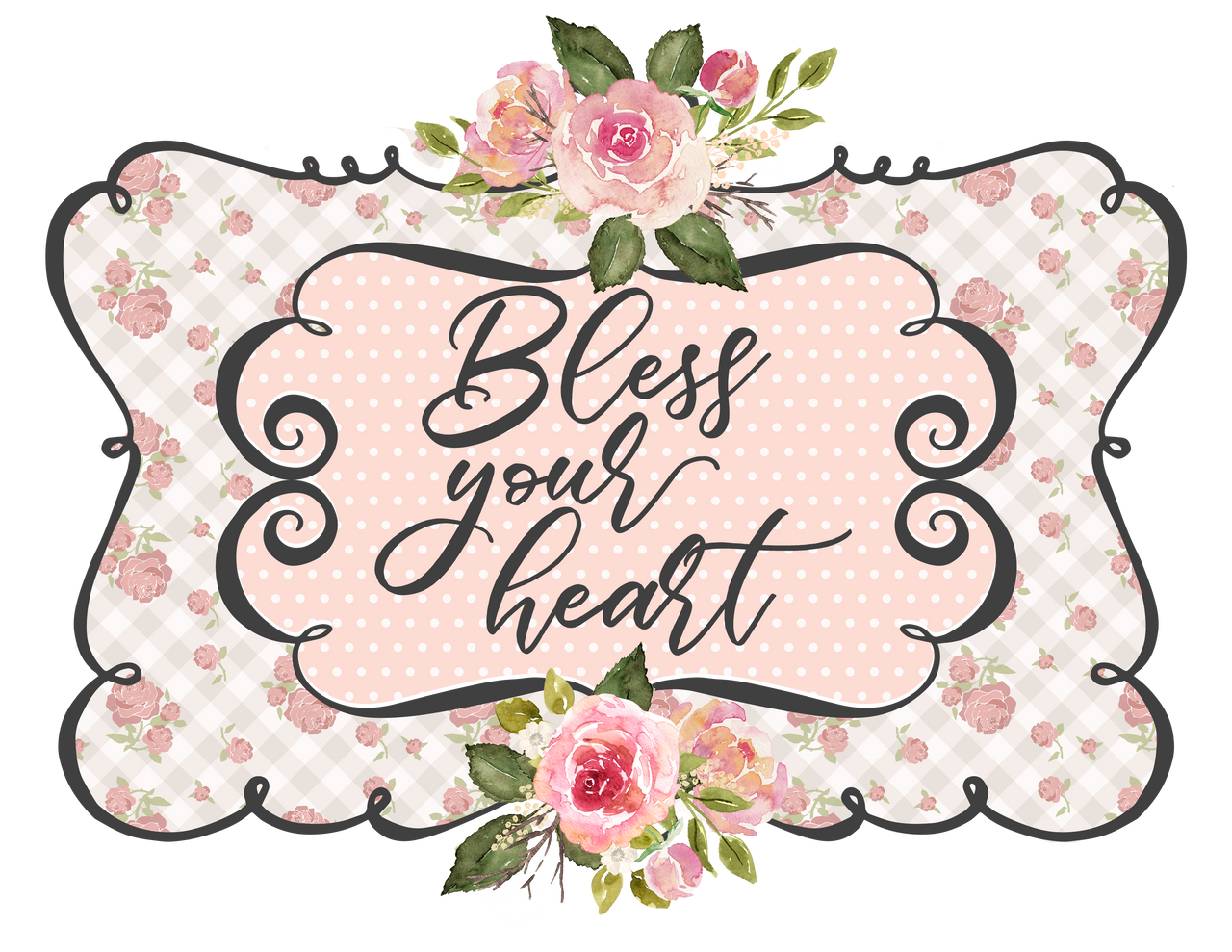 00-51CR  Bless your Heart Onesie 3-6 months with crystals