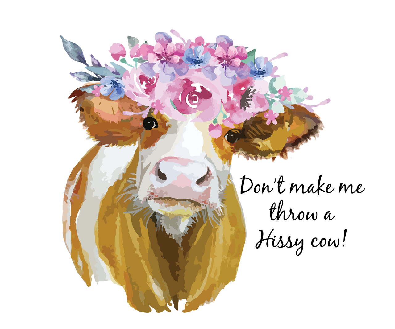 00-80  Don't make me throw a Hissy Cow 6-12 months Oneise