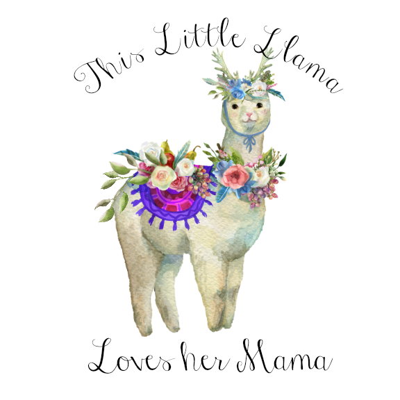 00-39  This Little Llama  3-6 Months Onesie (no crystals)