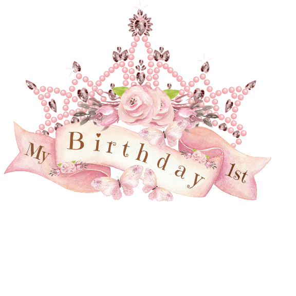 00-41  My First Birthday 6-12 Month Crown has Crystals 