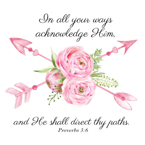 00-84CR  He Shall direct thy Path 6-12 Months Onesie (with crystals)