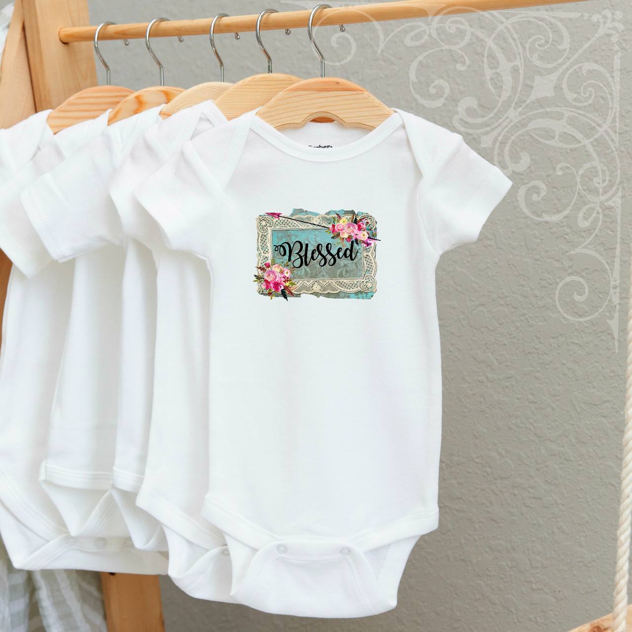 00-19  Blessed 3-6 Months Onesie (no crystals)