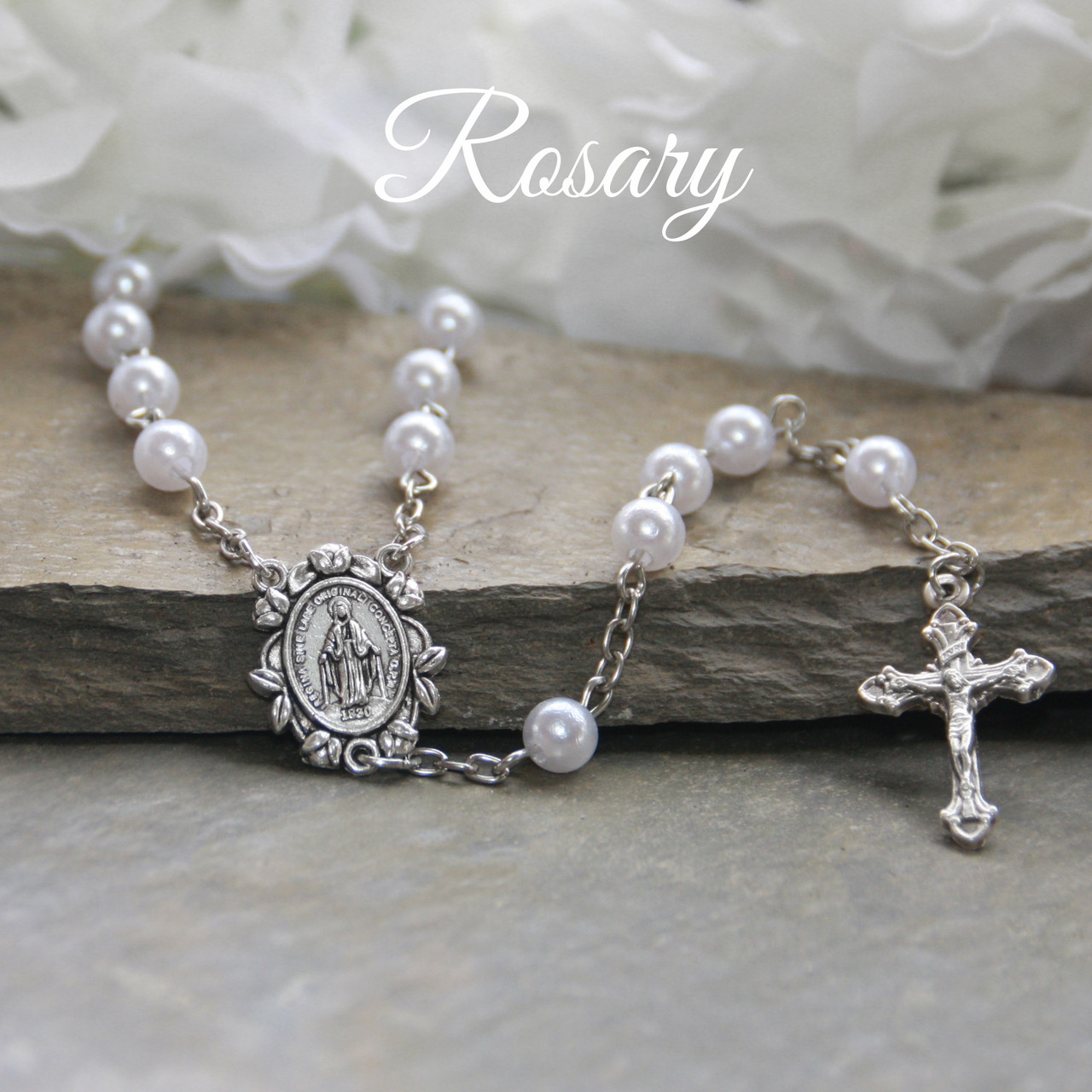 CJ-381  Traditional Keepsake Rosary 