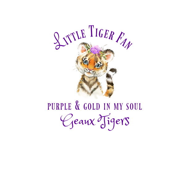 00-109CR  Little Tiger Fan Girl 3-6 Months with Crystals