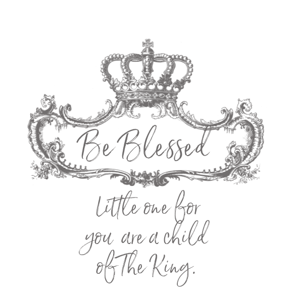 00-116  Be Blessed Child of King 6-12 Months no crystals