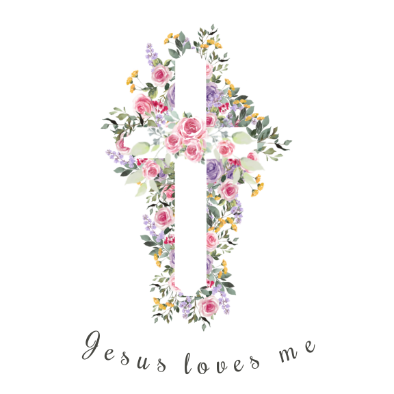 00-130CR   Jesus Loves Me 6-12 Months with Crystals