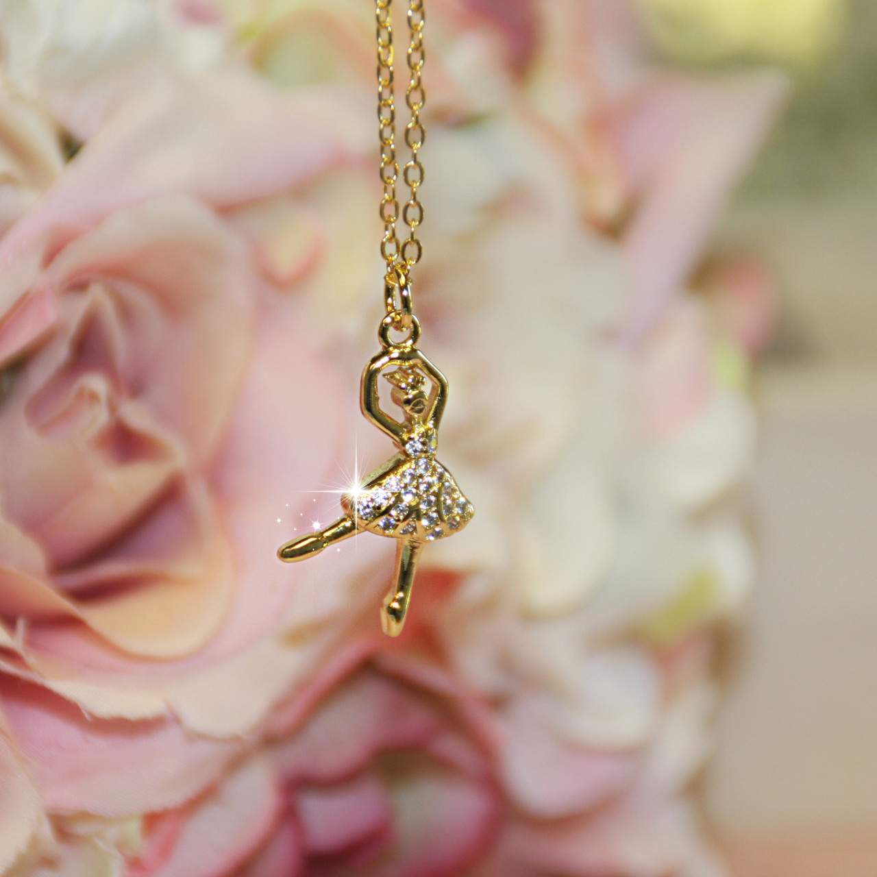 LG-4 Cubic Zirconia Ballerina Necklace