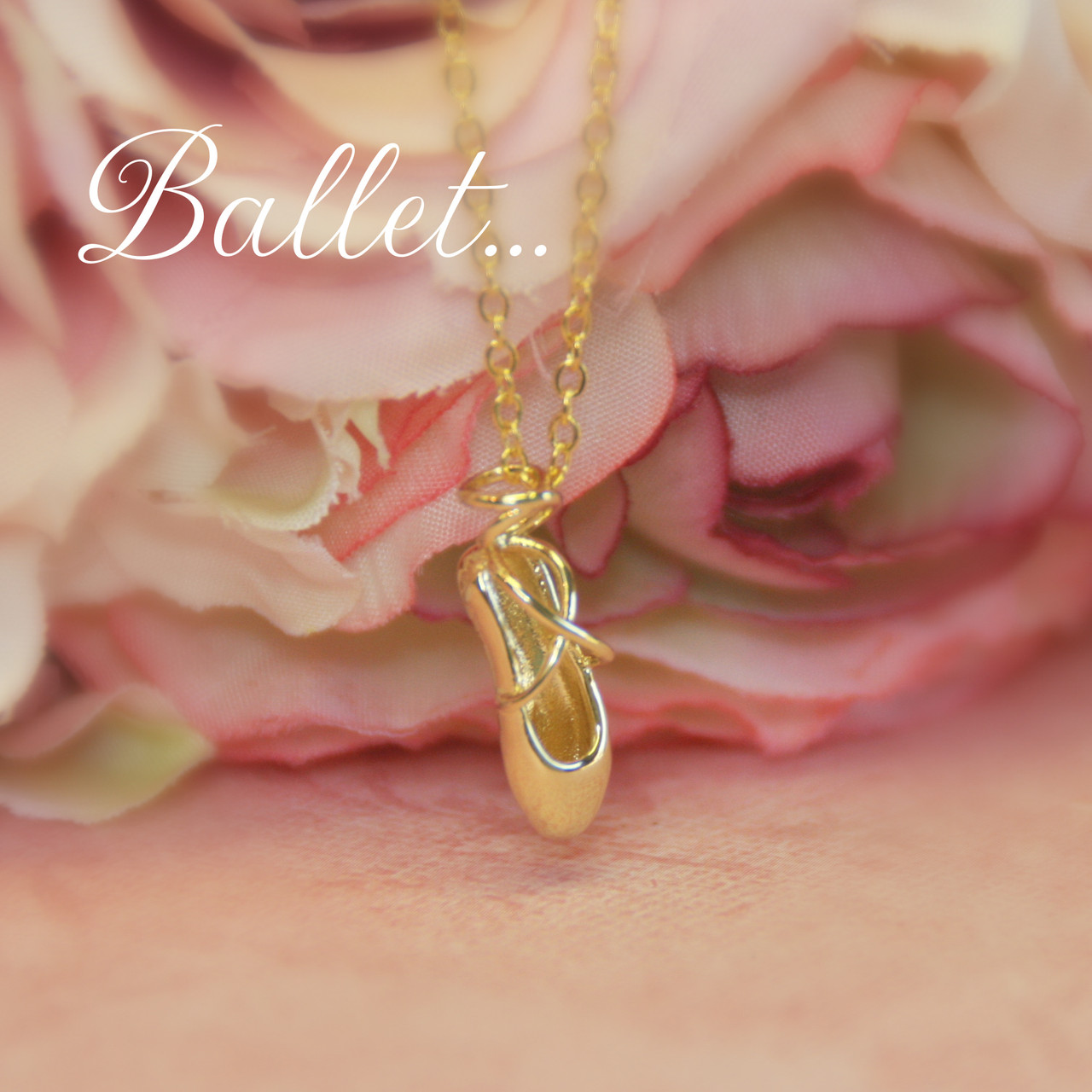 LG-3 Fine Quality Ballet Shoe Necklace