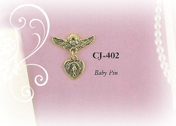 CJ-402 Angel Baby Pin Gold Finish