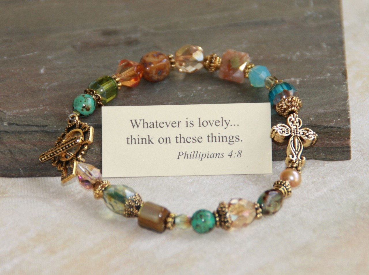 IN-293  Whatever is Lovely Bracelet