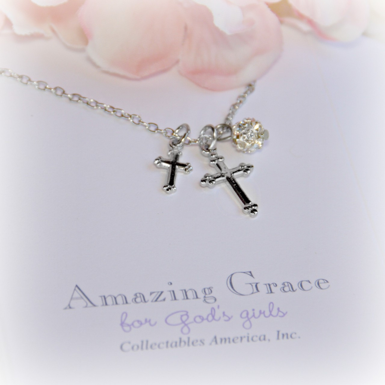 GG-4  Amazing Grace Crosses Crystal Drop