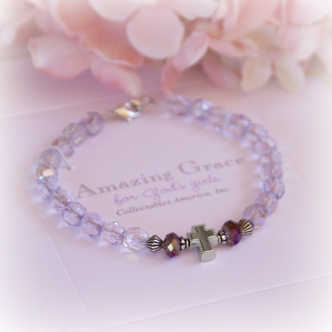 GG-14  Amazing Grace Lilac Crystal Bracelet