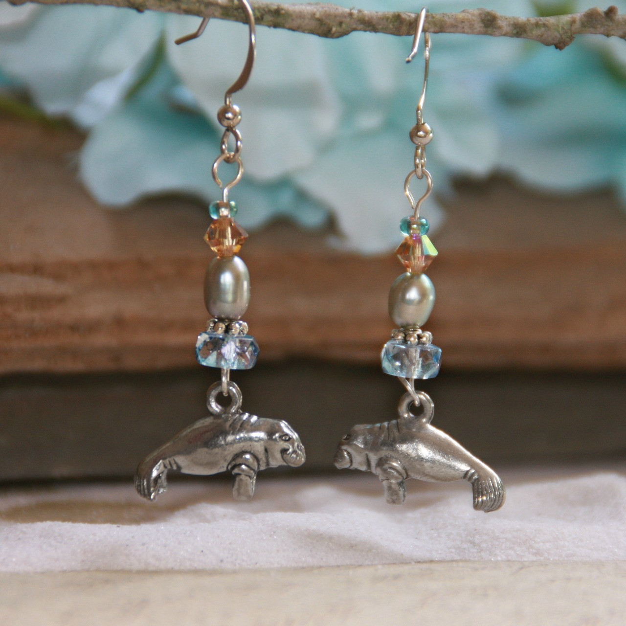 OC-35  Manatee Earrings