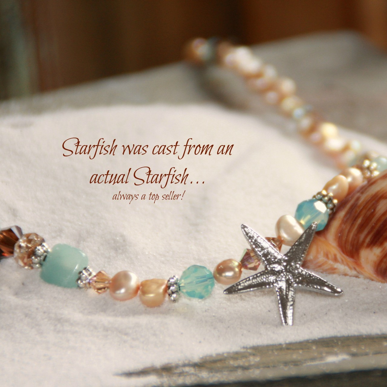 OC-40  Beautiful Starfish Necklace