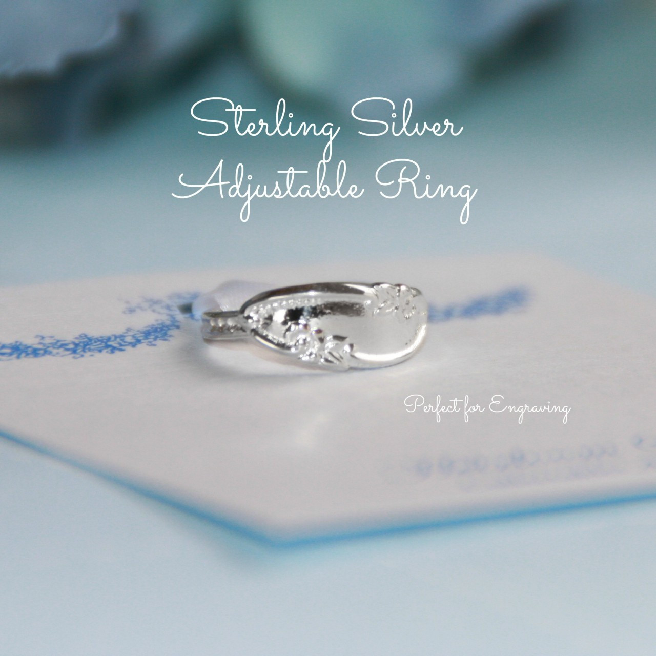 STG-12 Sterling Silver Adjustable Vintage Style Ring