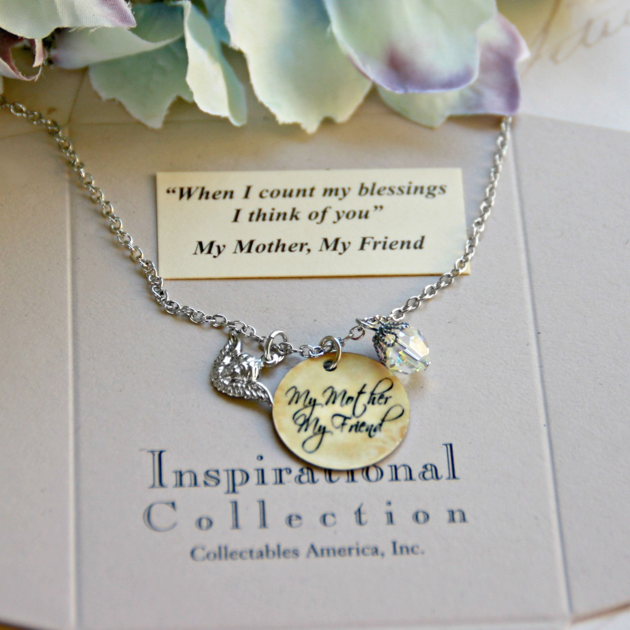 IN-490 My Mother, My Friend Charm Necklace