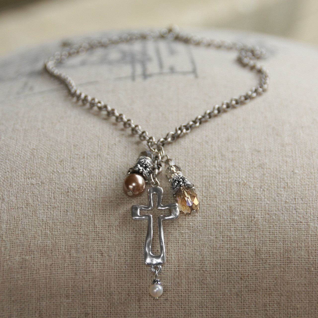 IN-519  In Style Cross Dangle Necklace
