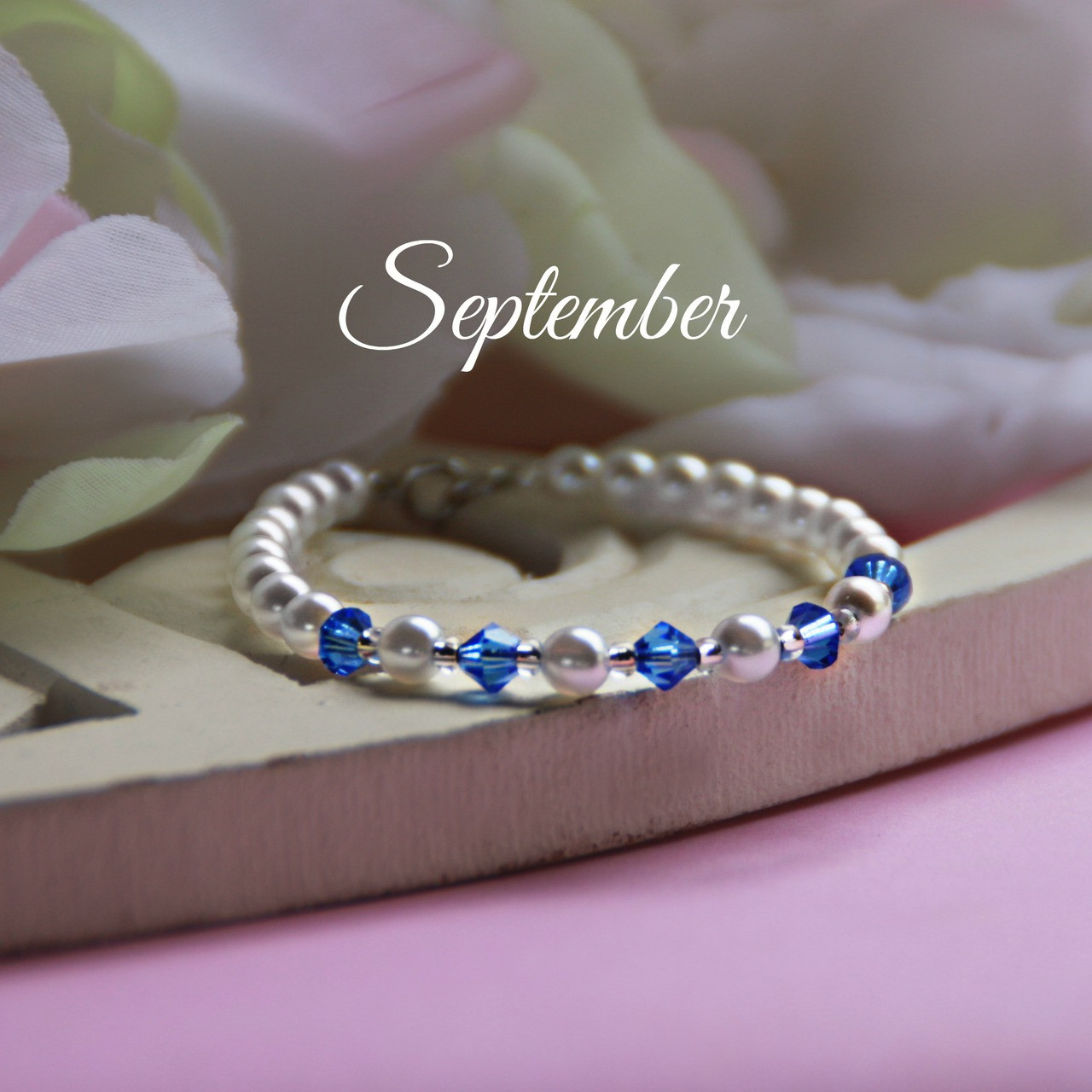 CJ-137 September Birthstone Bracelet 5"
