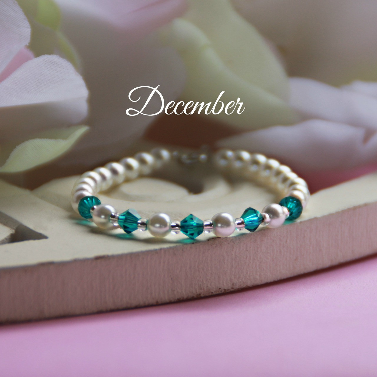 CJ-140  December Birthstone Bracelet 5"