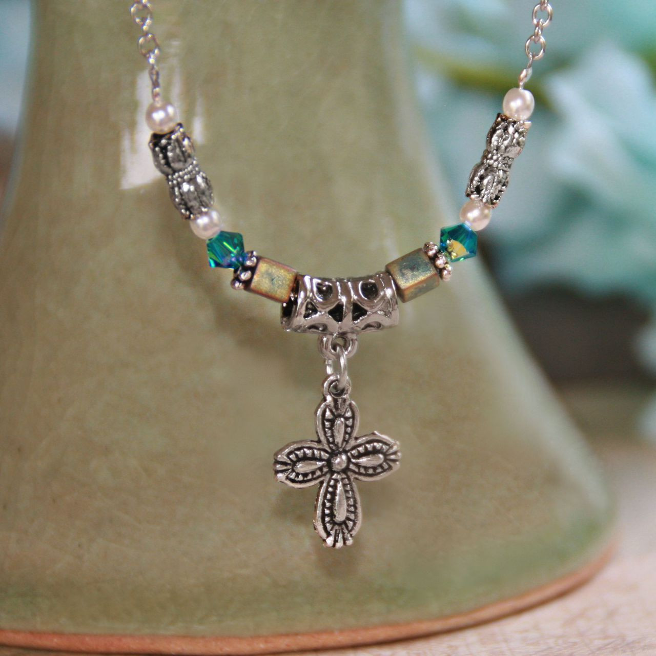 IN-529  Prayer changes Things great colors Necklace