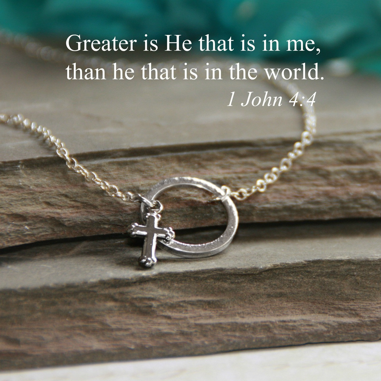 IN-538S  Trendy with a message Necklace Silver Finish